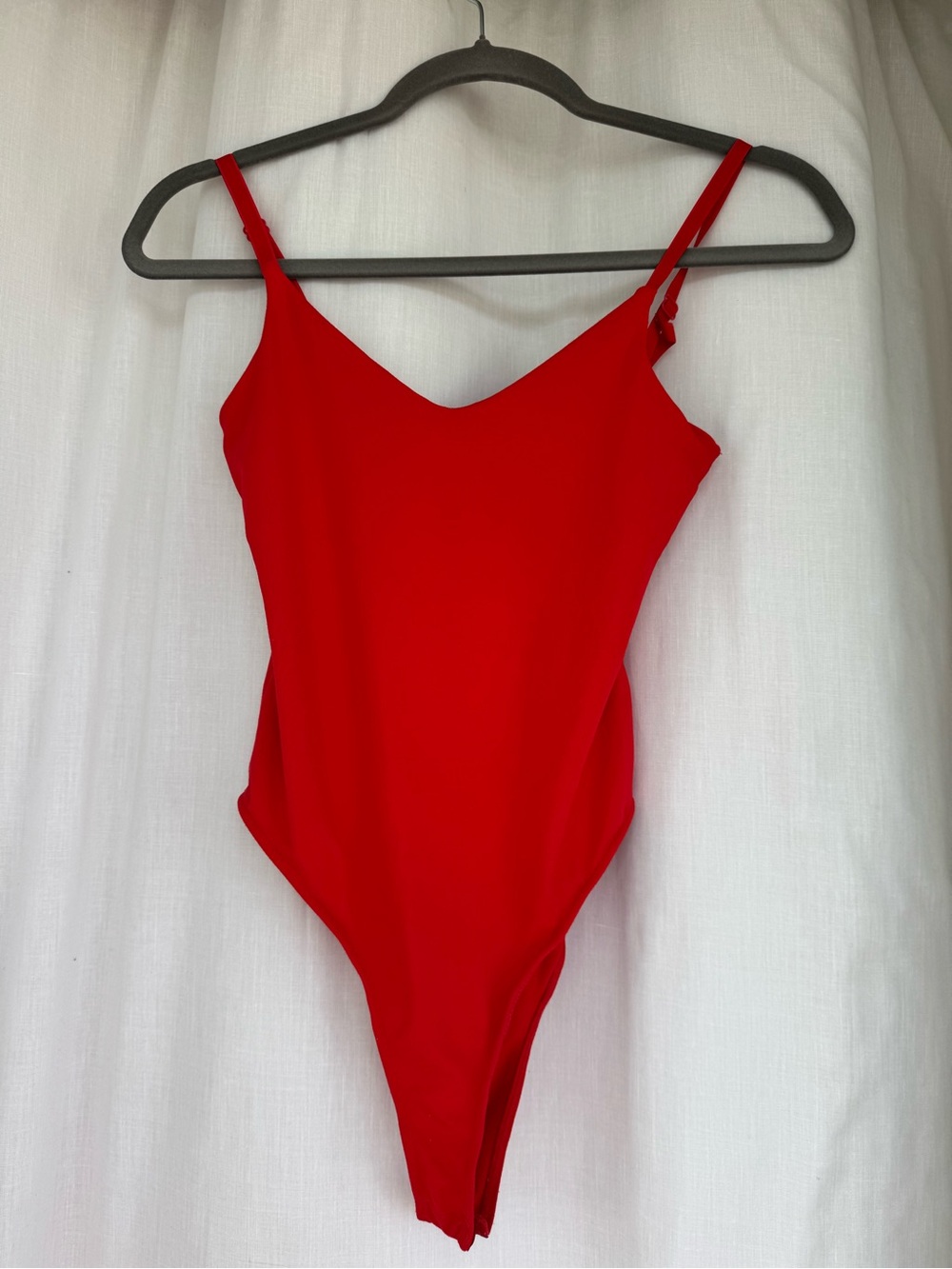 Zara Red V-Neck Bodysuit size S